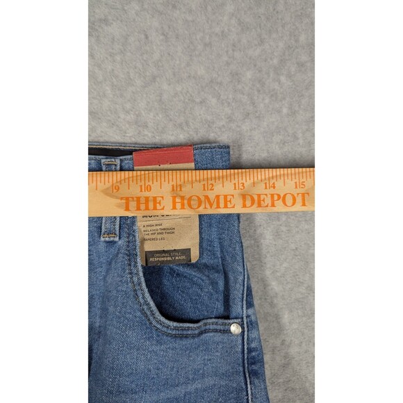 Levis SilverTab Women Jeans 25x26.5 High Waist Mom Jeans Tapered Relax Stretch - Picture 9 of 15